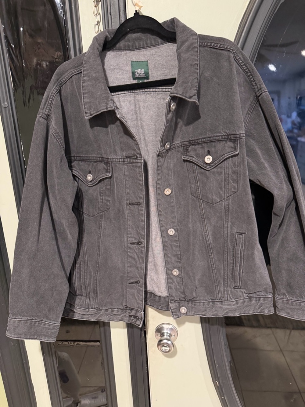 wild fable Washed Charcoal Gray Denim Jacket